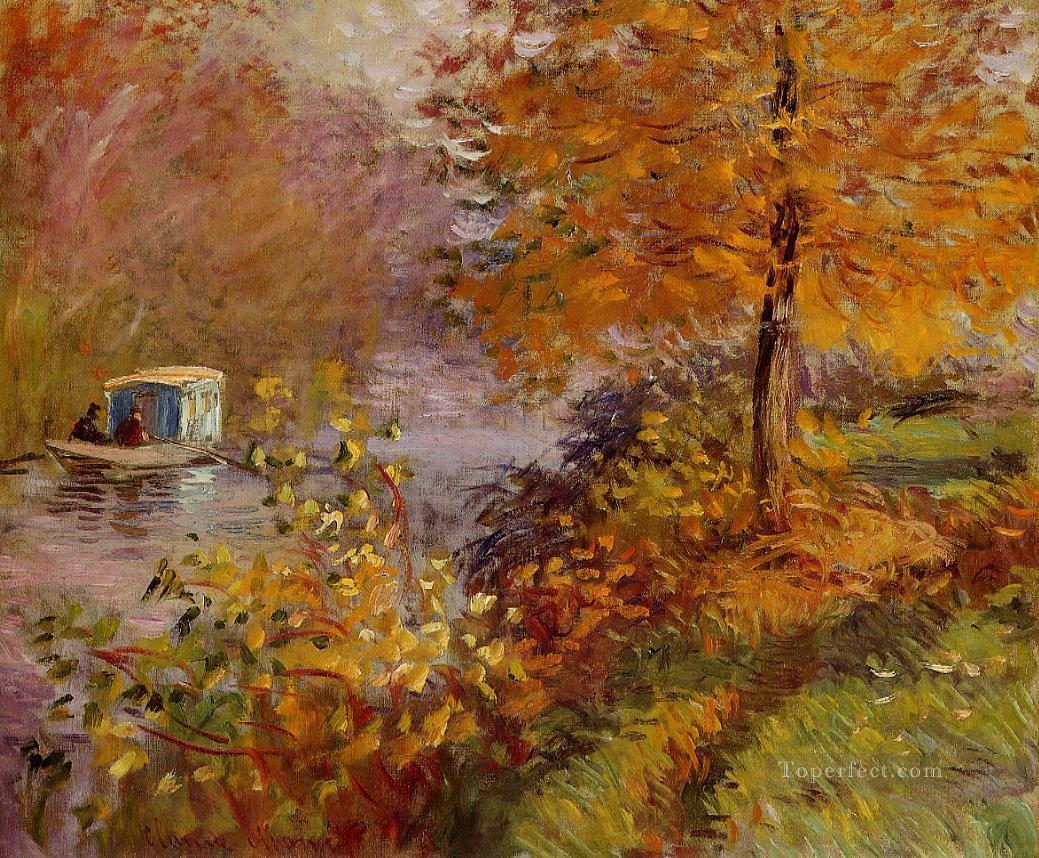 The Studio Boat Claude Monet Oil Paintings